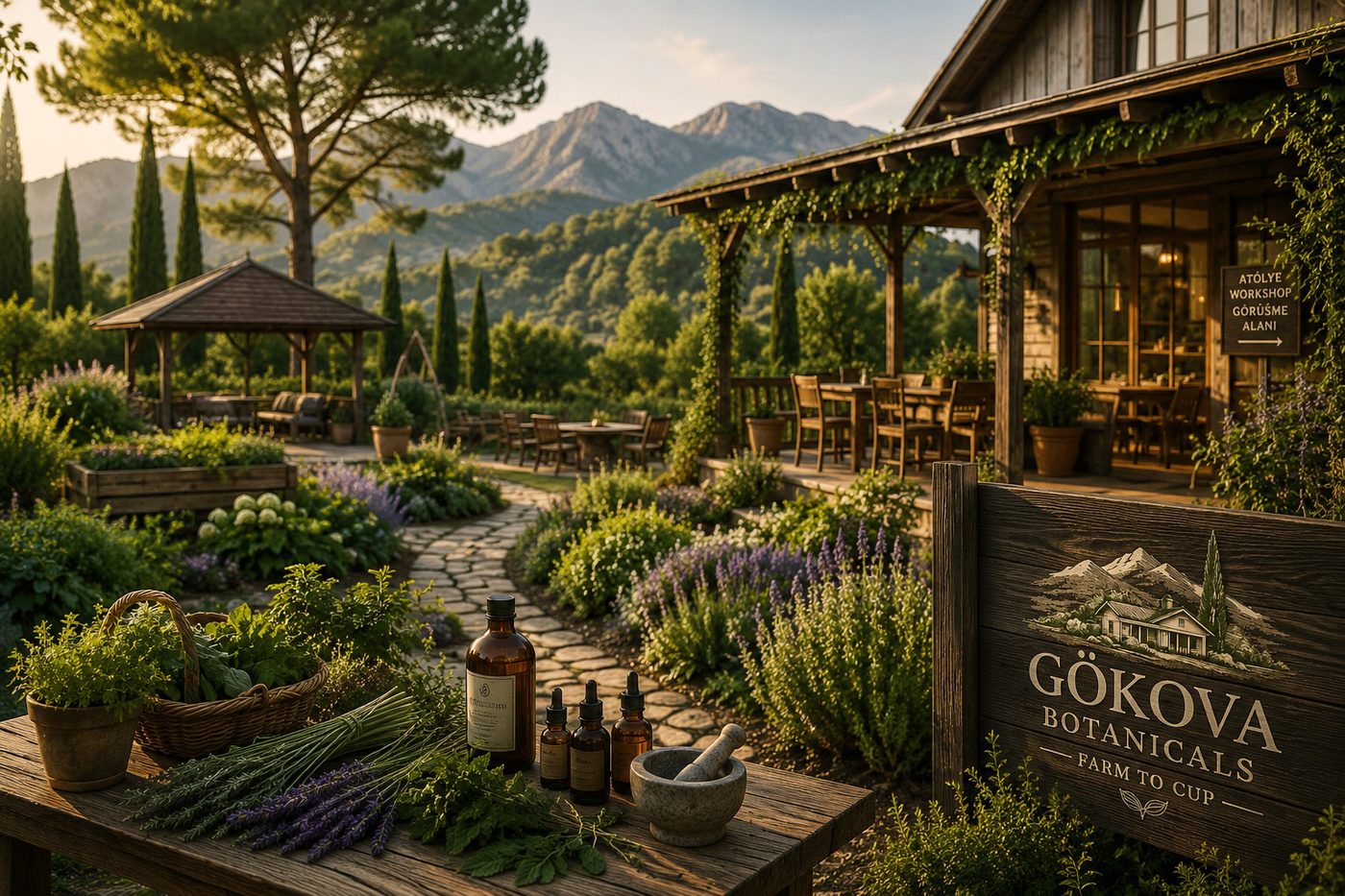 Gökova Botanicals çiftliği yaşam ve deneyim alanı görseli